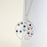 Family Tree Necklace with 12 Birthstone