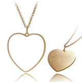 Photo Embedded Necklace Heart-Shaped