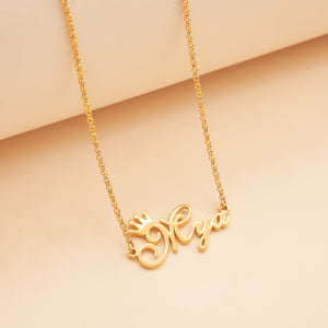 Crown Personalized Name Necklace