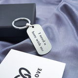 Photo Engraved Tag Key Chain with Engraving Black for Couple