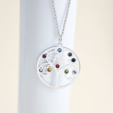 Family Tree Necklace with 9 Birthstone