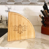 Custom Personalized Engraved Bamboo Cheese/Charcuterie Cutting Board with Knives