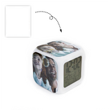 Personalized Alarm Clock Multiphoto Colorful Tap Light