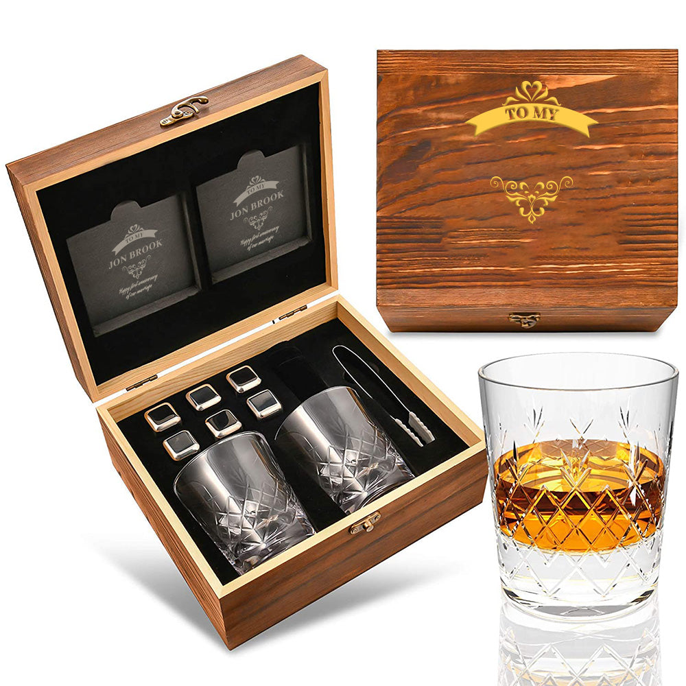 Custom Whiskey Glass Set for Men,Father's Day Gifts