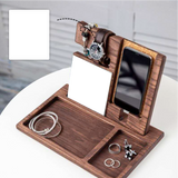 Customized Photo Multiple-functional Wood Phone Docking Station