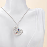 Personalized Heart shaped Six Name Necklace