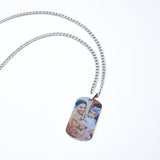 Stainless Steel Engraved Necklace, Personalized Photo Necklace