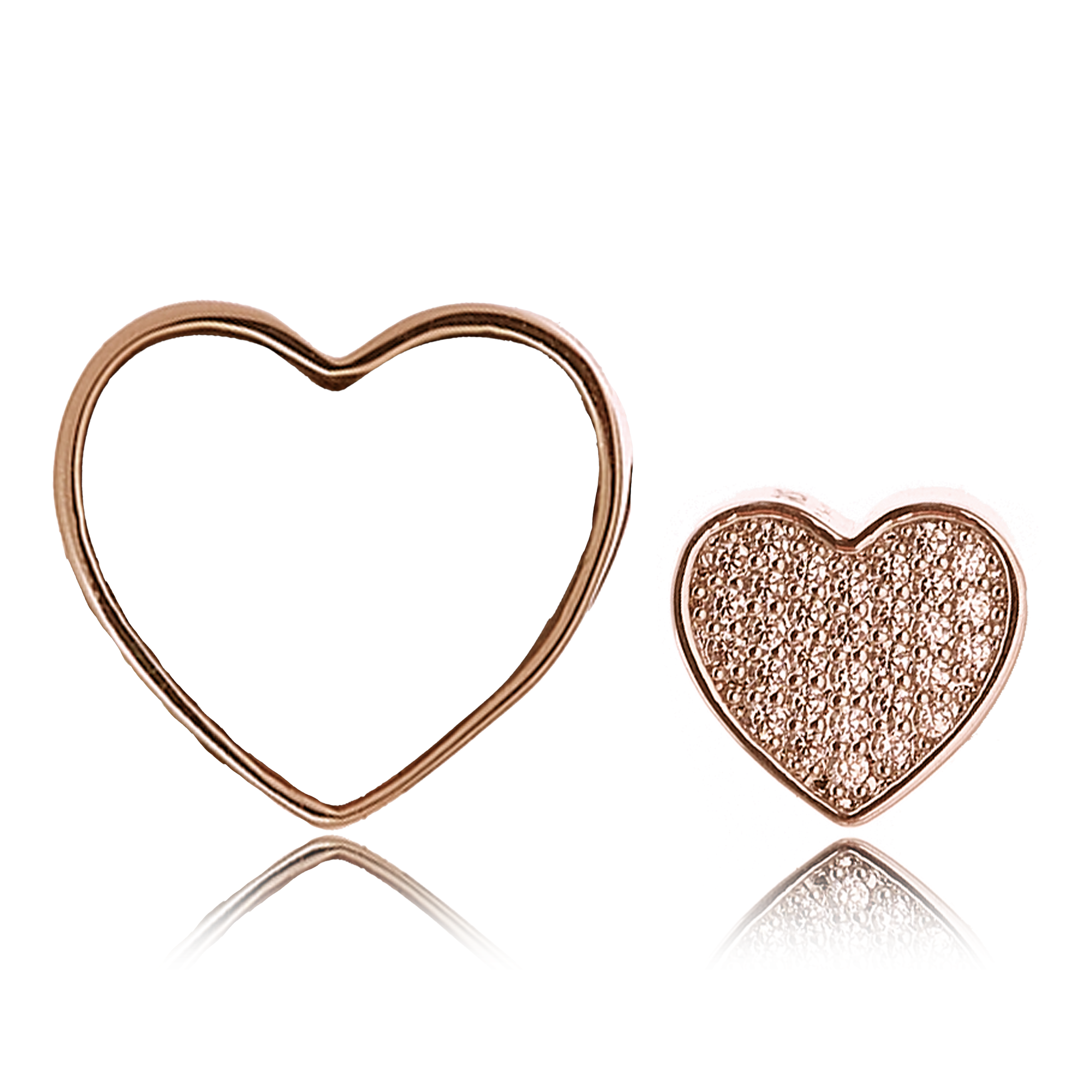 Heart Photo Charm With Pave CZ