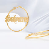 Personalized Name Earrings 14k Gold Plated Silver