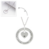 Engraved Necklace Name Necklace Heart shape inside