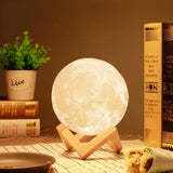Custom Photo 3D Printed Moon Lamp
