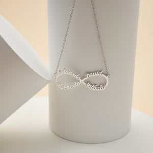 Name Necklace Infinity Four Names