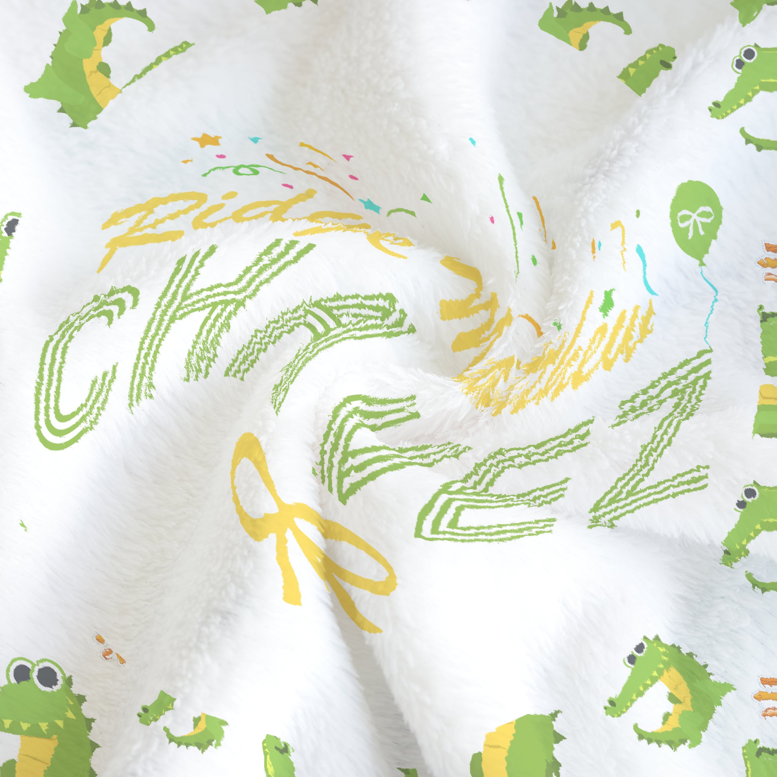Custom Green  Dinosaur Cartoon Baby Blanket