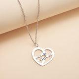 Personalized Heart shaped Three Name Necklace