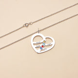 Personalized Heart shaped Four Name Necklace