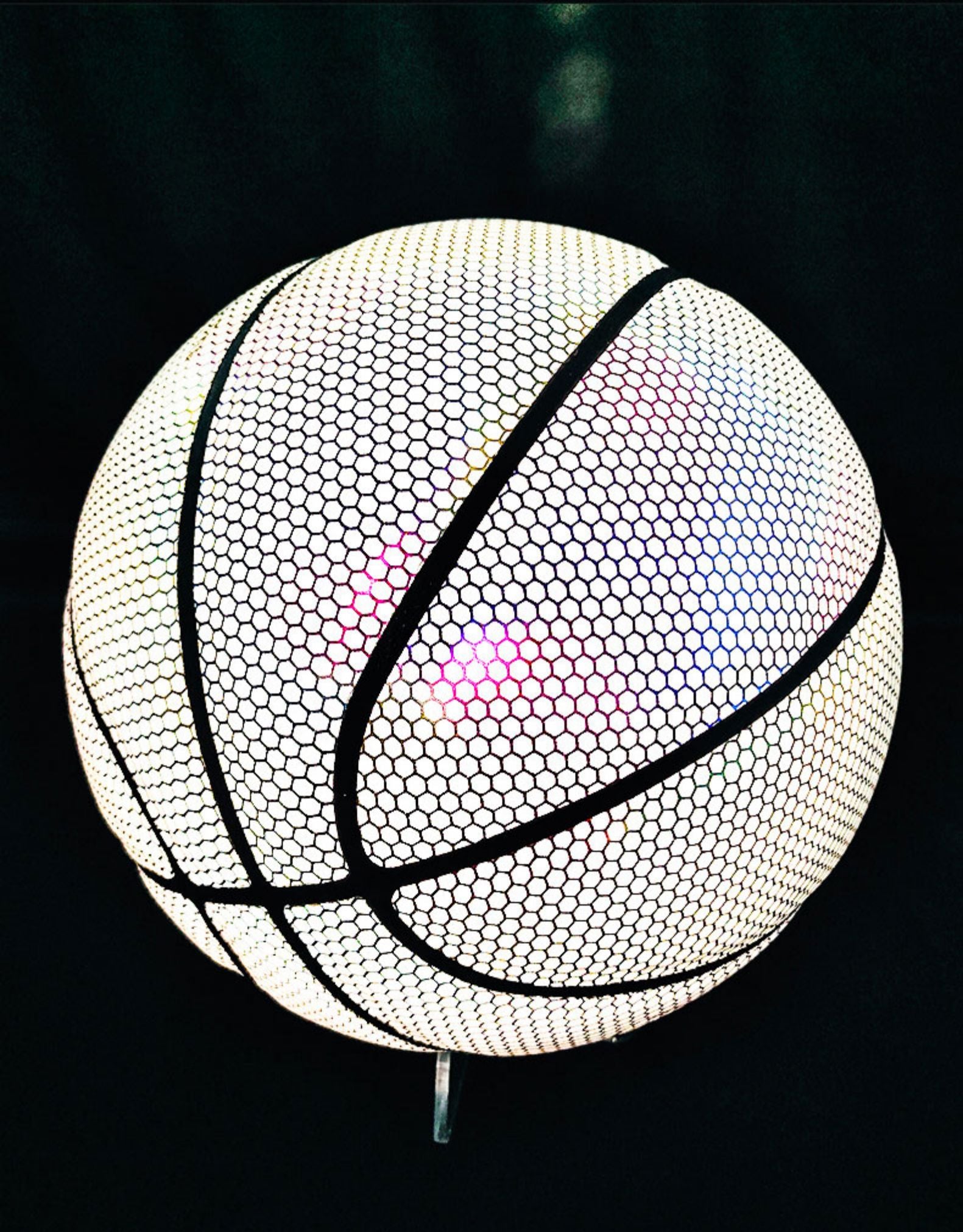 Personalized Words Glowing Reflective Basketball Size 7