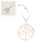 Family Tree Necklace with 10 Birthstone