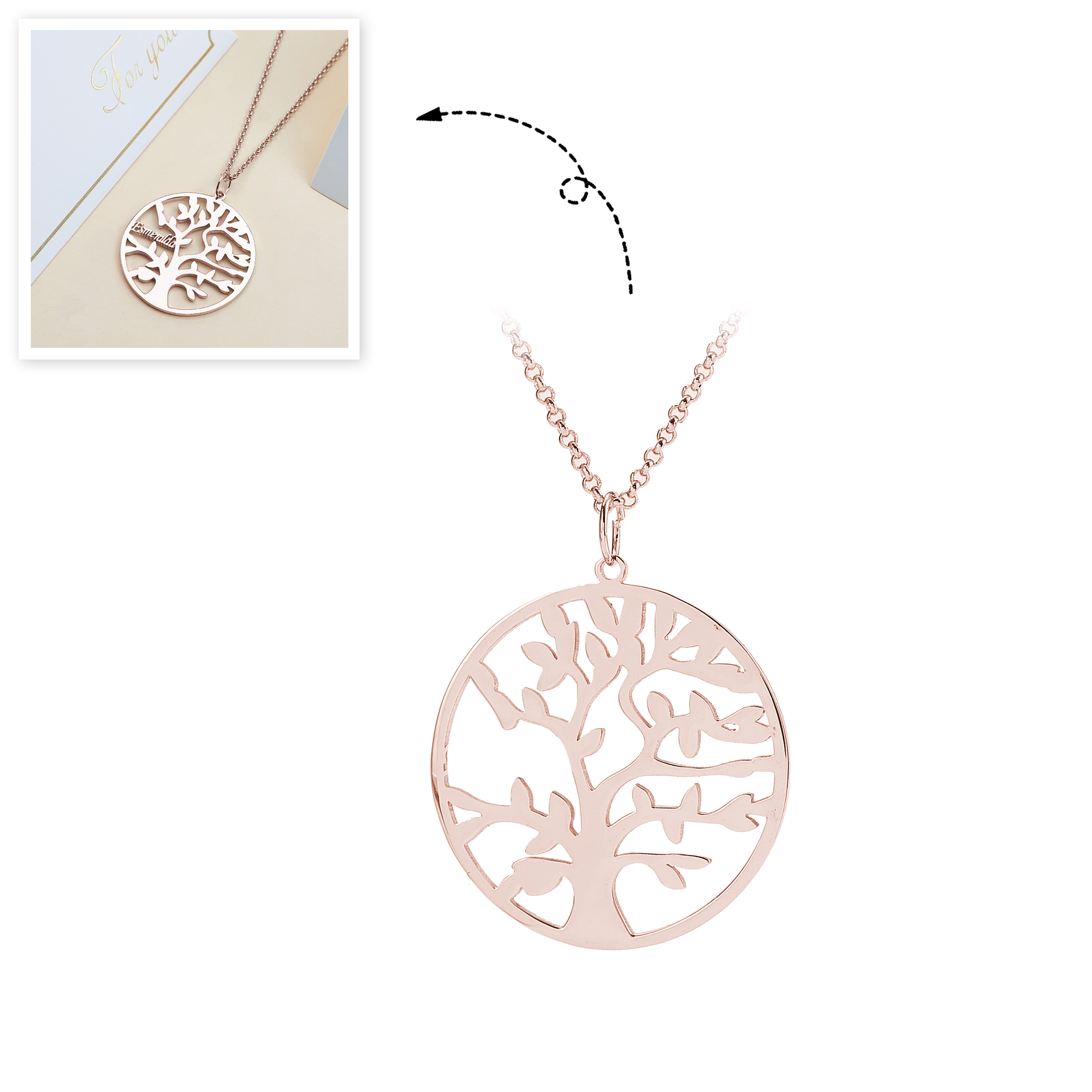 Family Tree Personalized Name Necklace