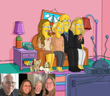 Simpsons Family Portrait, Personalized Cartoon Digital Portraits of Your Simpsons