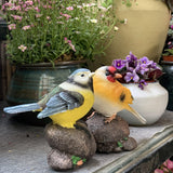 Hand Painted Creative Garden Decor Six Bird Statue Multicolored(Free Shipping Over $39 Today!)