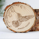 Custom Hummingbird Wood Slice Wall Art, Hummingbird Gifts,Wood Wall Hanging（20% off for three or more）