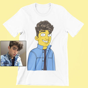 Custom Simpsonized Shirt, Be a Simpsons Cartoon Shirt, Simpsons Family Portrait, Couples Gift, Gift For Him, For Her, Mothers Day Gift