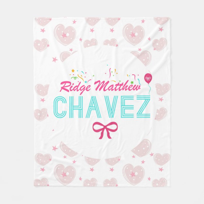Cartoon Blanket With Personalized Baby Name
